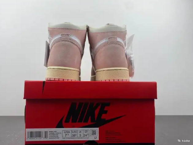 Rep TBK 1 (Women's) Air Jordan OG High Pink FD2596-600 Washed Retro 0422